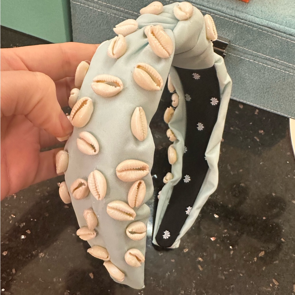 Lele Sadoughi x Stoney Clover LN embellished light blue headband